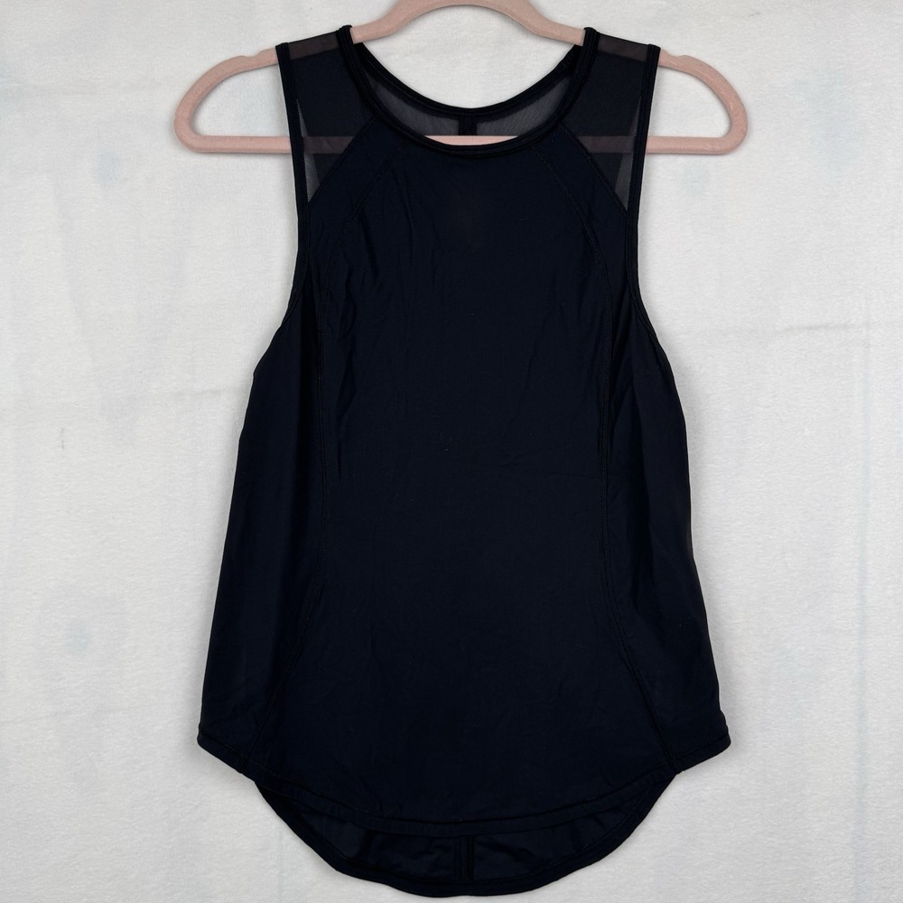 Lululemon Sculpt Tank Top Black Gym Workout Running Run Mesh Cutout‎ Yoga